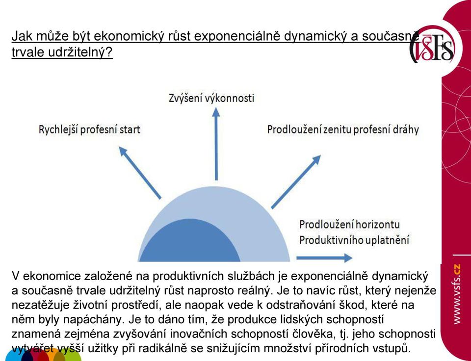 Je to navíc růst, který nejenže nezatěžuje životní prost edí, ale naopak vede k odstraňování škod, které na něm byly napáchány.