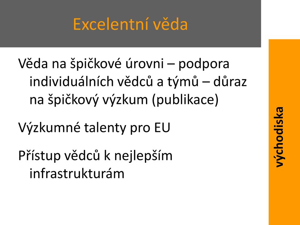 důraz na špičkový výzkum (publikace) Výzkumné