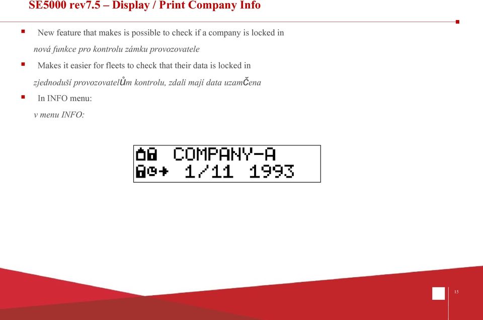 a company is locked in nová funkce pro kontrolu zámku provozovatele Makes it