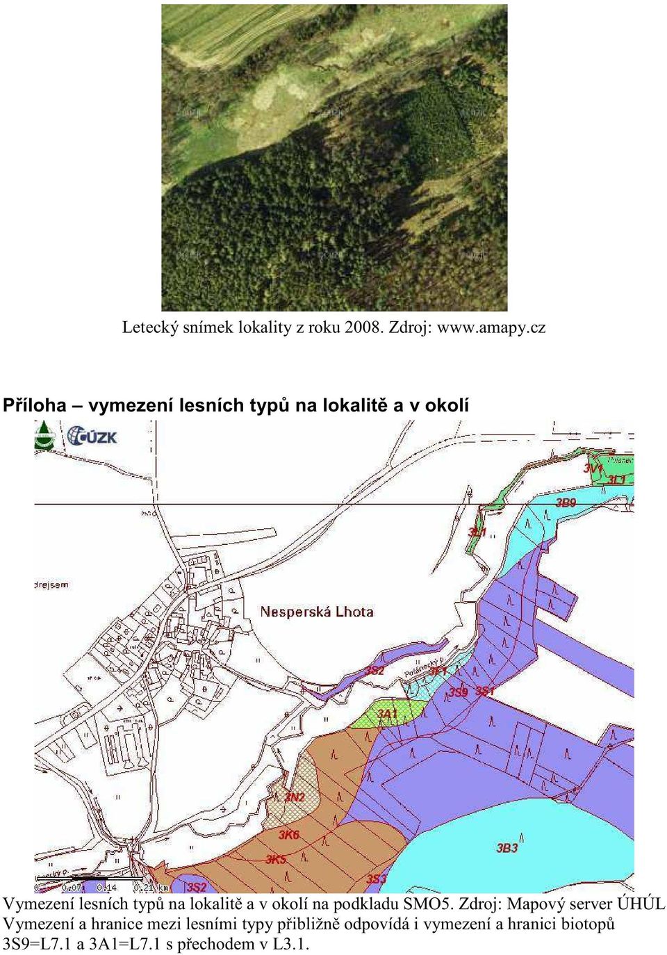 lokalitě a v okolí na podkladu SMO5.