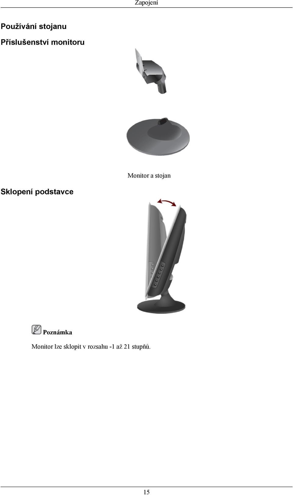 stojan Sklopení podstavce Monitor