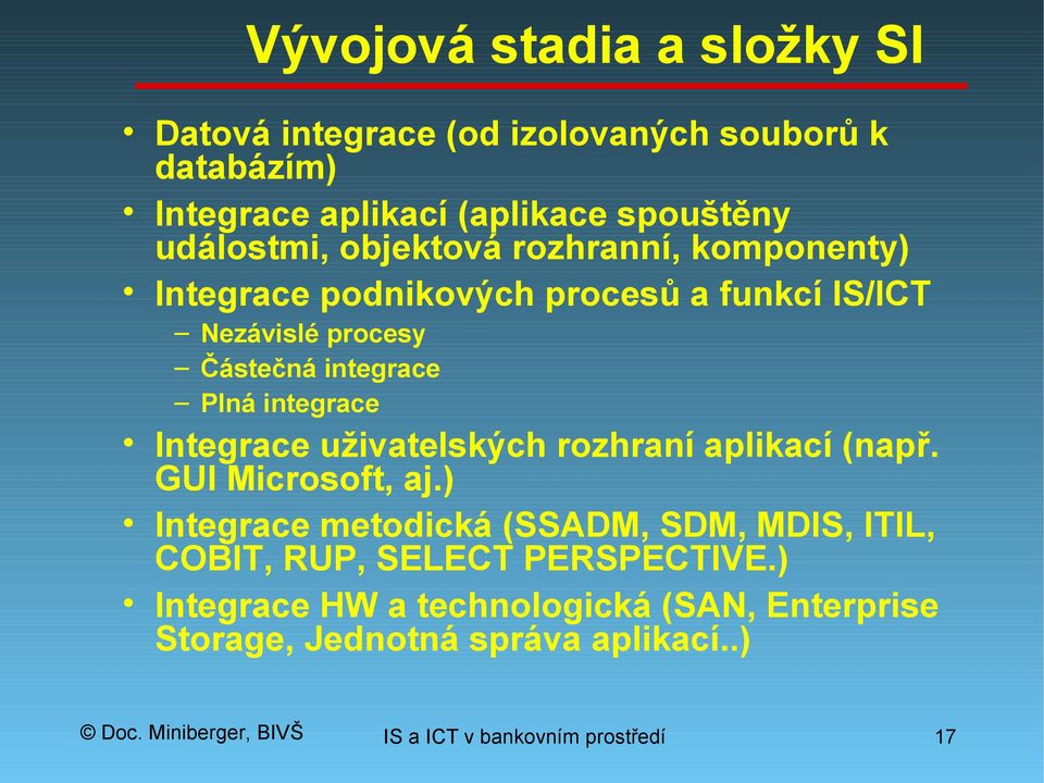 Integrace uživatelských rozhraní aplikací (např. GUI Microsoft, aj.