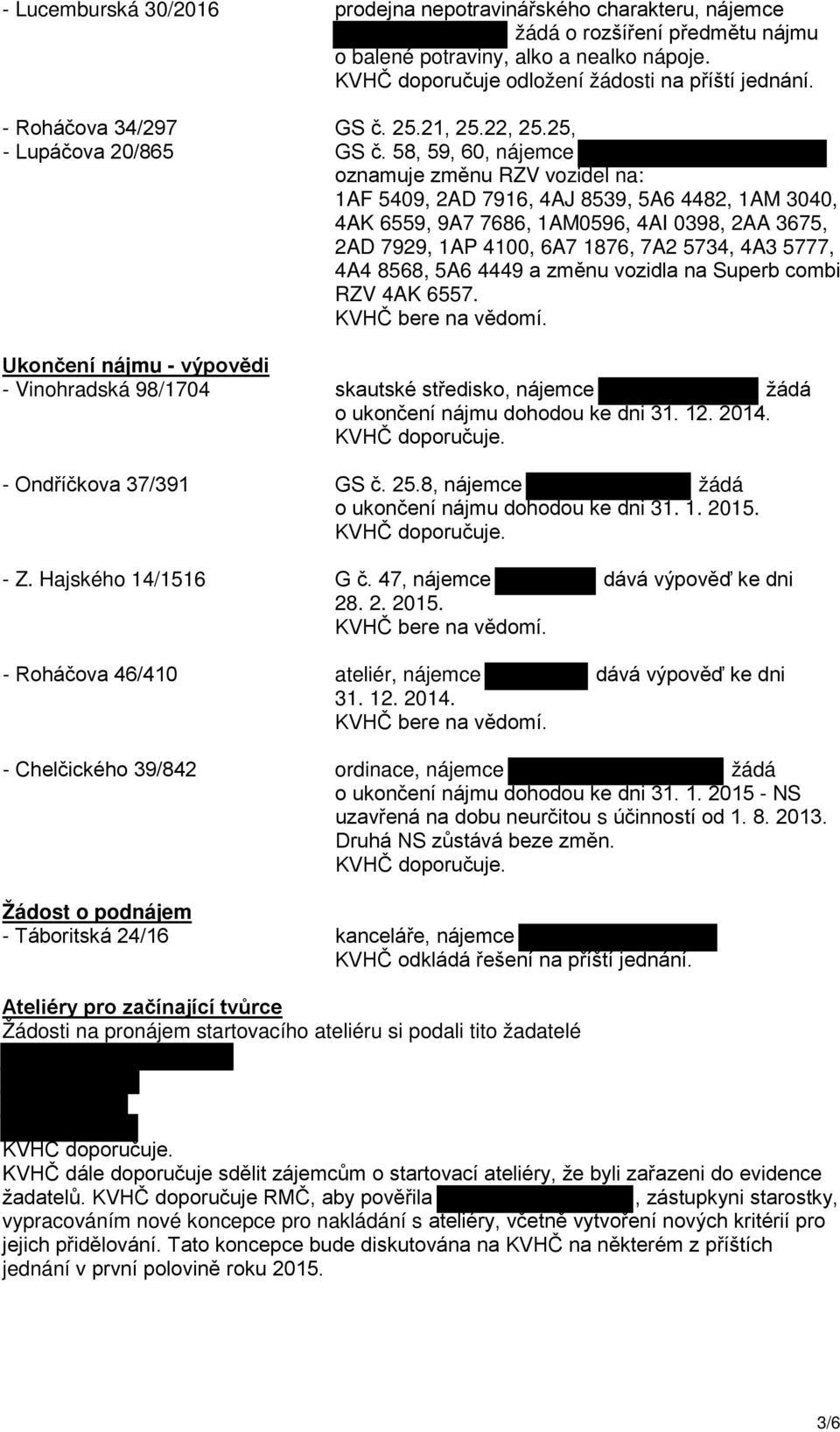 58, 59, 60, nájemce oznamuje změnu RZV vozidel na: 1AF 5409, 2AD 7916, 4AJ 8539, 5A6 4482, 1AM 3040, 4AK 6559, 9A7 7686, 1AM0596, 4AI 0398, 2AA 3675, 2AD 7929, 1AP 4100, 6A7 1876, 7A2 5734, 4A3 5777,