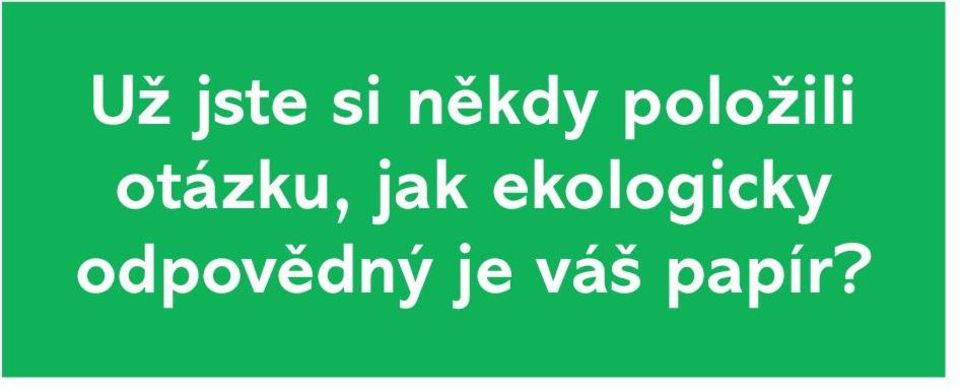 jak ekologicky