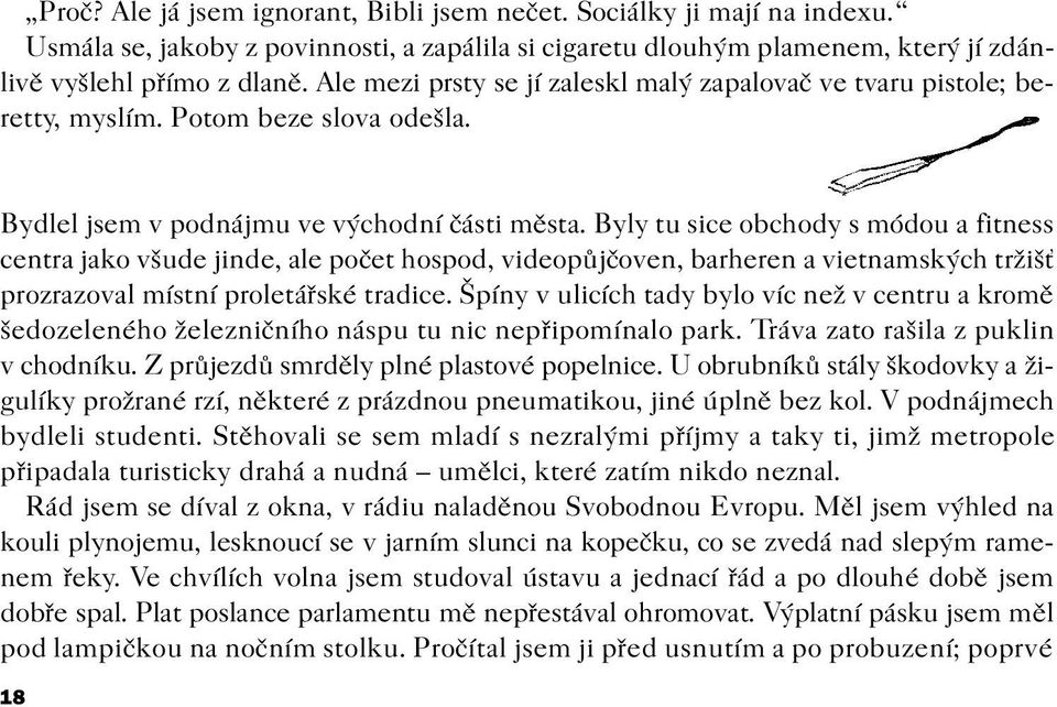 Byly tu sice obchody s módou a fitness centra jako všude jinde, ale poèet hospod, videopùjèoven, barheren a vietnamských tržiš prozrazoval místní proletáøské tradice.