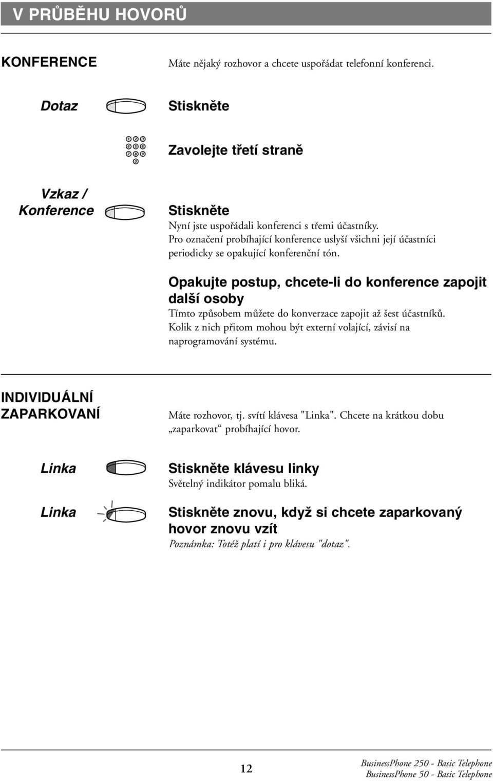 Opakujte postup, chcete-li do konference zapojit dal í osoby Tímto způsobem můžete do konverzace zapojit až šest účastníků.