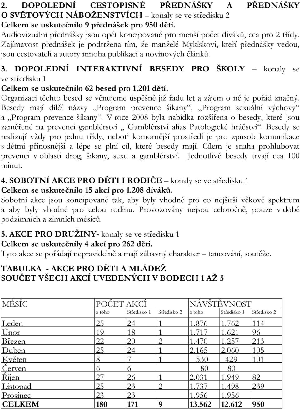 Zajímavost přednášek je podtržena tím, že manželé Mykiskovi, kteří přednášky vedou, jsou cestovateli a autory mnoha publikací a novinových článků. 3.