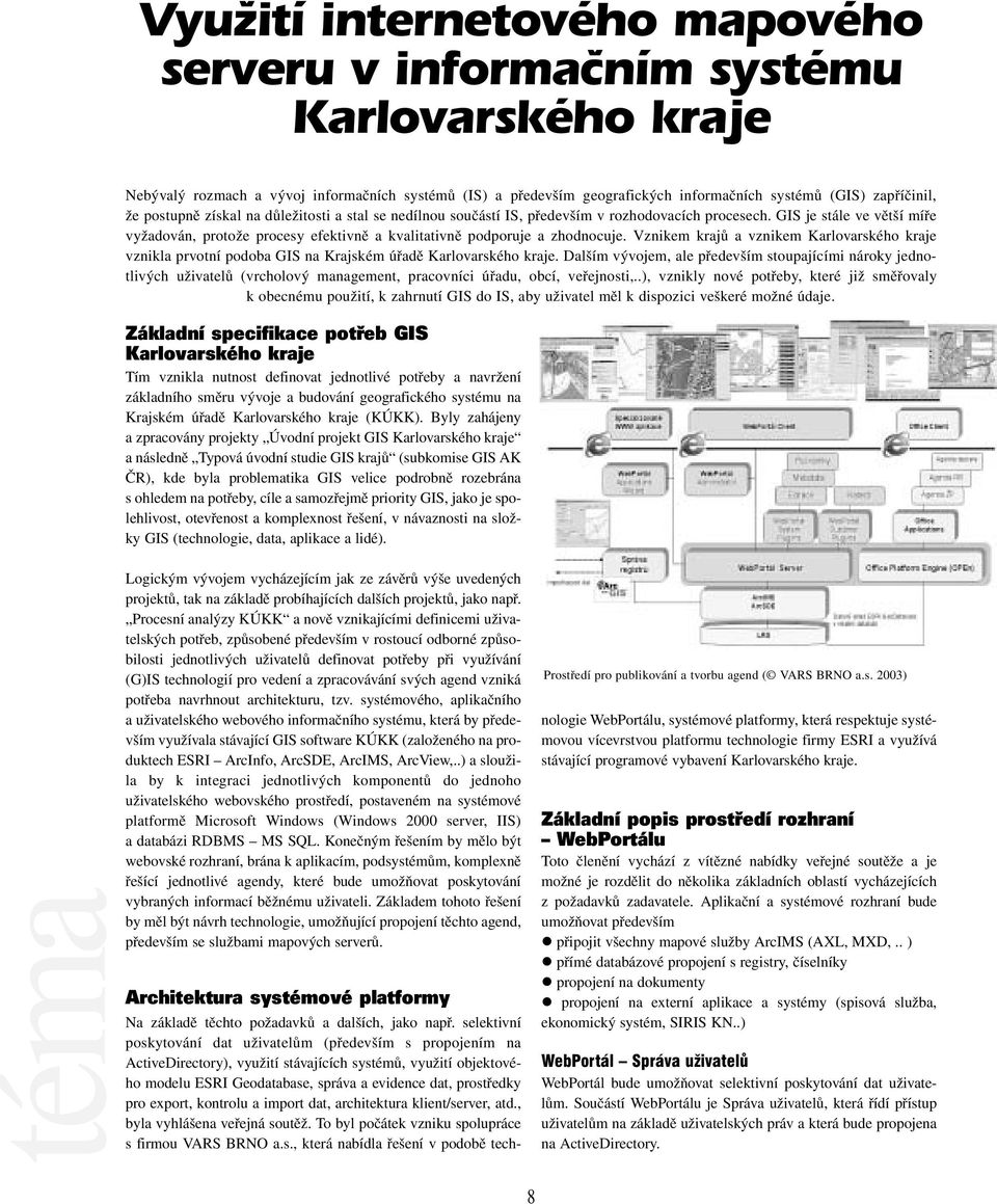 GIS je stále ve větší míře vyžadován, protože procesy efektivně a kvalitativně podporuje a zhodnocuje.