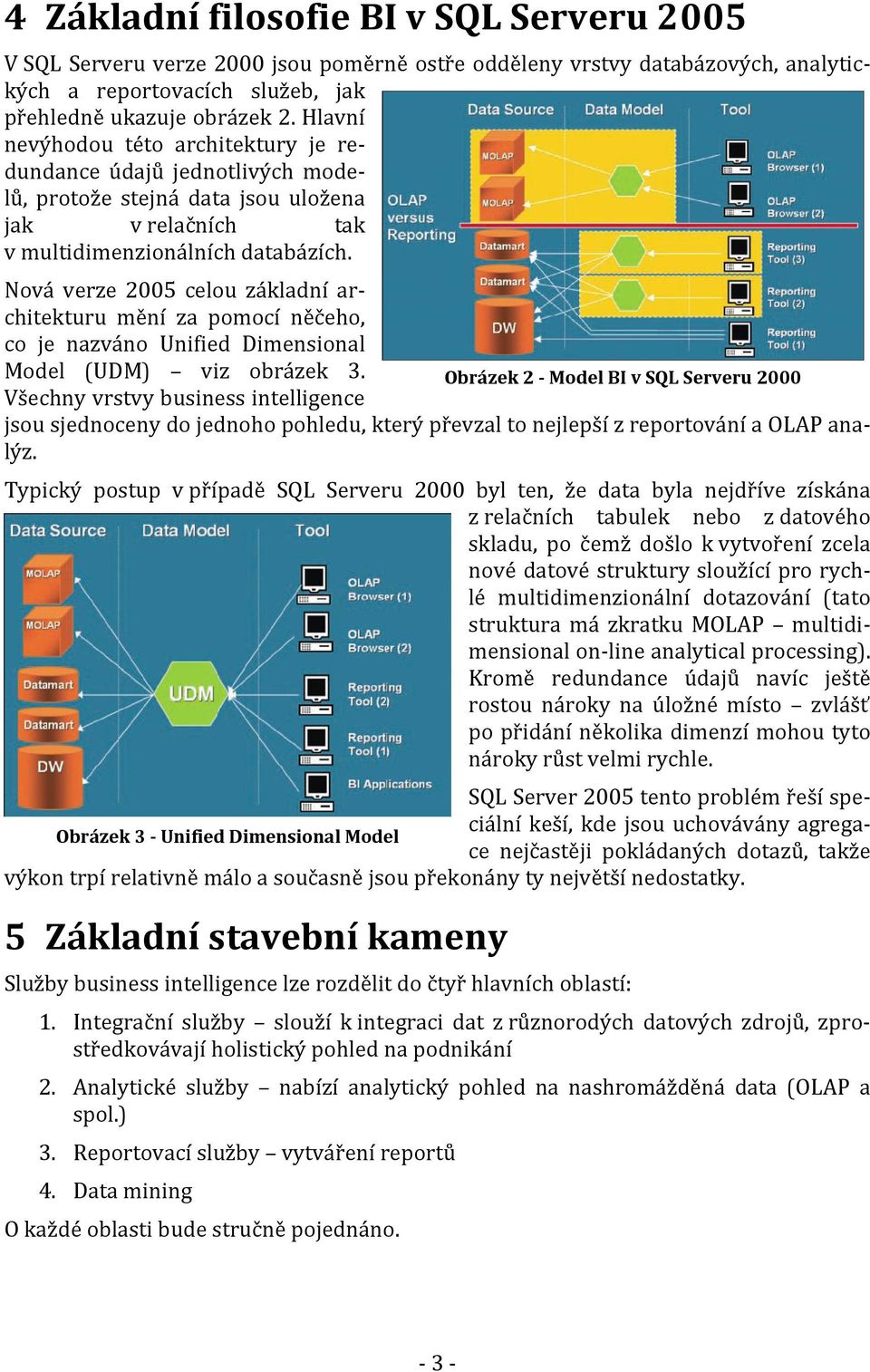 Nová verze 2005 celou základní architekturu mění za pomocí něčeho, co je nazváno Unified Dimensional Model (UDM) viz obrázek 3.