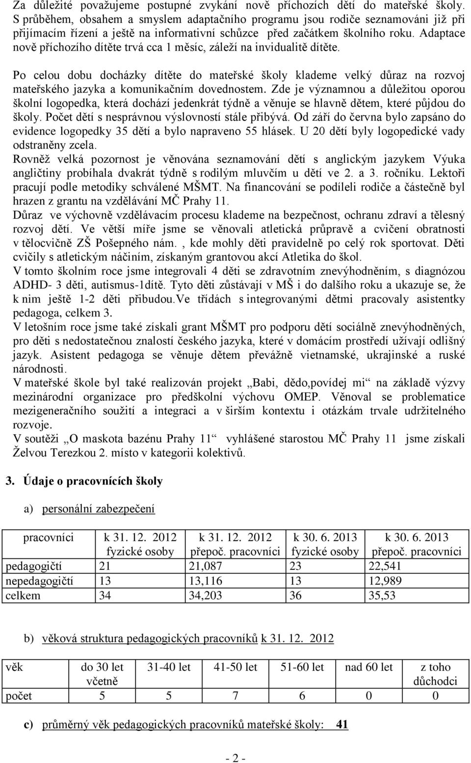 Adaptace nově příchozího dítěte trvá cca 1 měsíc, záleží na invidualitě dítěte.