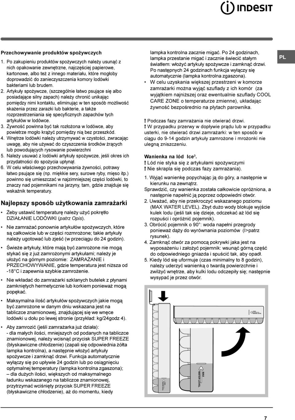 lodówki bakteriami lub brudem. 2.