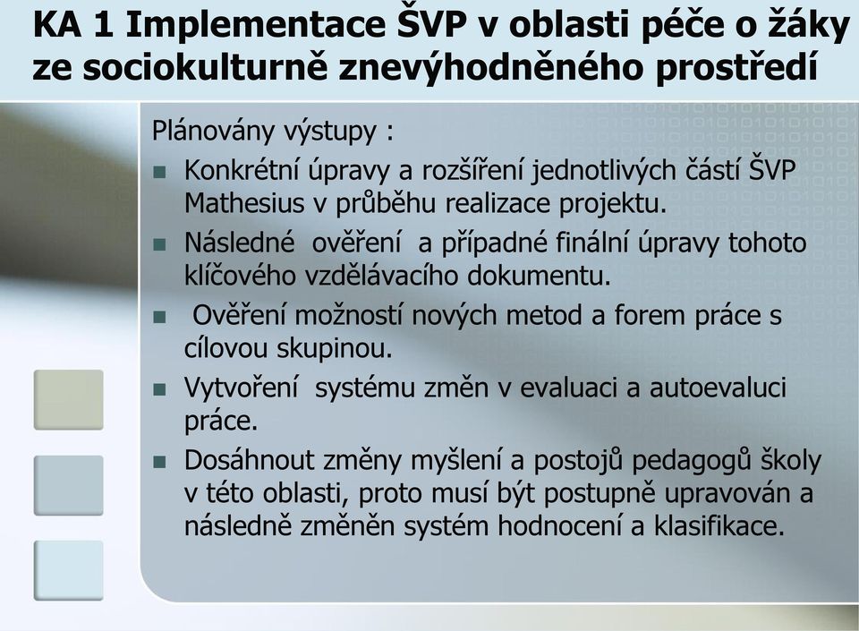 Následné ověření a případné finální úpravy tohoto klíčového vzdělávacího dokumentu.