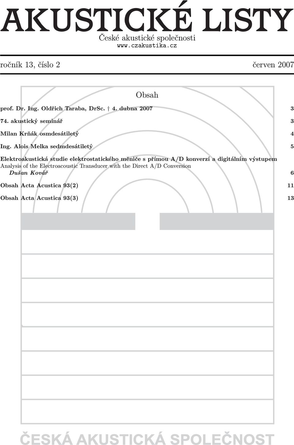 Alois Melka sedmdesátiletý 5 Elektroakustická studie elektrostatického měniče s přímou A/D konverzí a digitálním