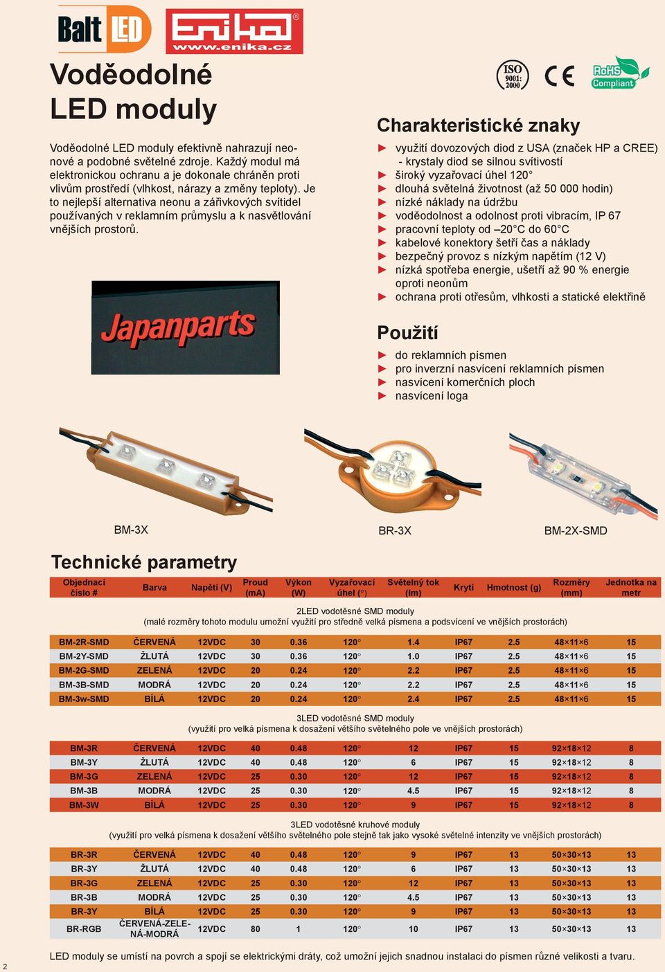 Je to nejlepší alternativa neonu a zářivkových svítidel používaných v reklamním průmyslu a k nasvětlování vnějších prostorů.