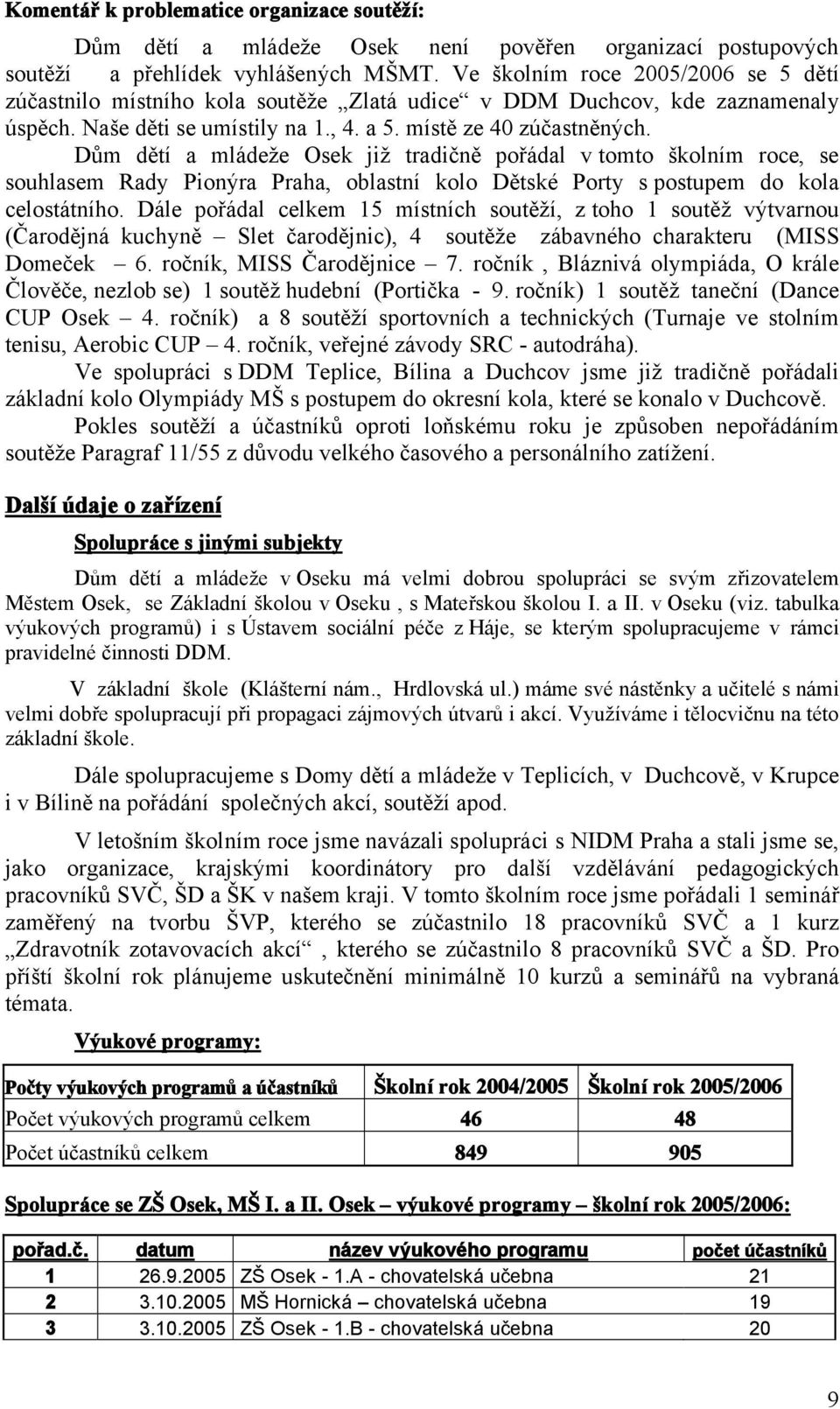 Dům dětí a mládeže Osek již tradičně pořádal v tomto školním roce, se souhlasem Rady Pionýra Praha, oblastní kolo Dětské Porty s postupem do kola celostátního.