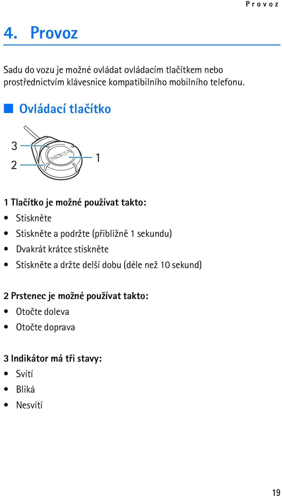 mobilního telefonu.