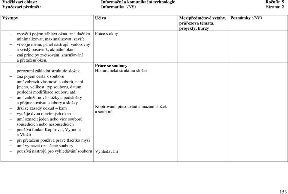 porozumí základní struktuře složek zná pojem cesta k souboru umí zobrazit vlastnosti souborů, např. jméno, velikost, typ souboru, datum poslední modifikace souboru atd.