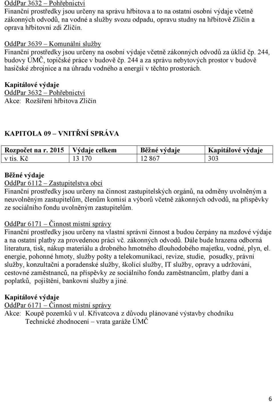 244 a za správu nebytových prostor v budově hasičské zbrojnice a na úhradu vodného a energií v těchto prostorách.