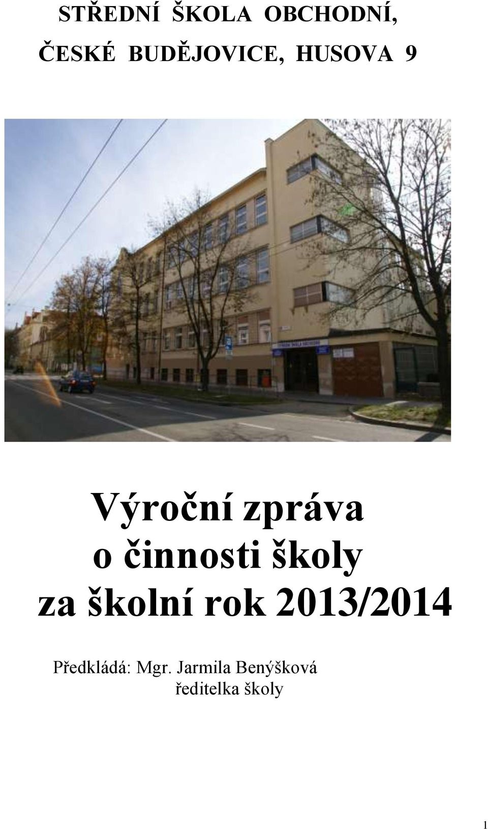 činnosti školy za školní rok 2013/2014