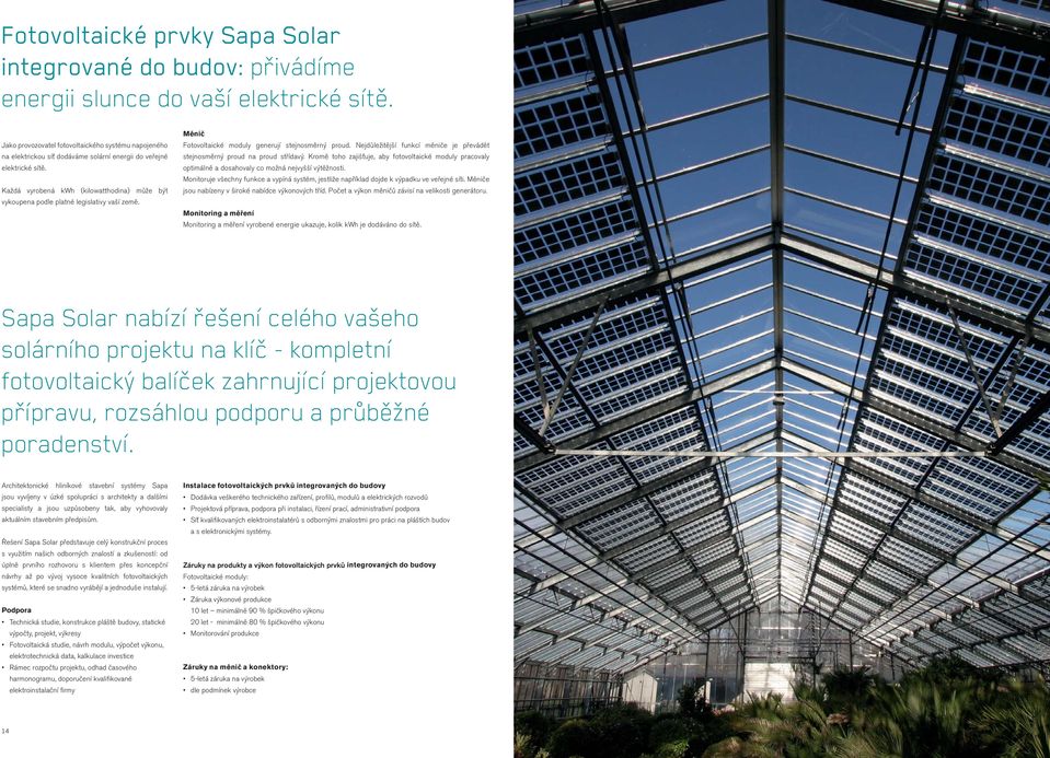 Každá vyrobená kwh (kilowatthodina) může být vykoupena podle platné legislativy vaší země. Měnič Fotovoltaické moduly generují stejnosměrný proud.