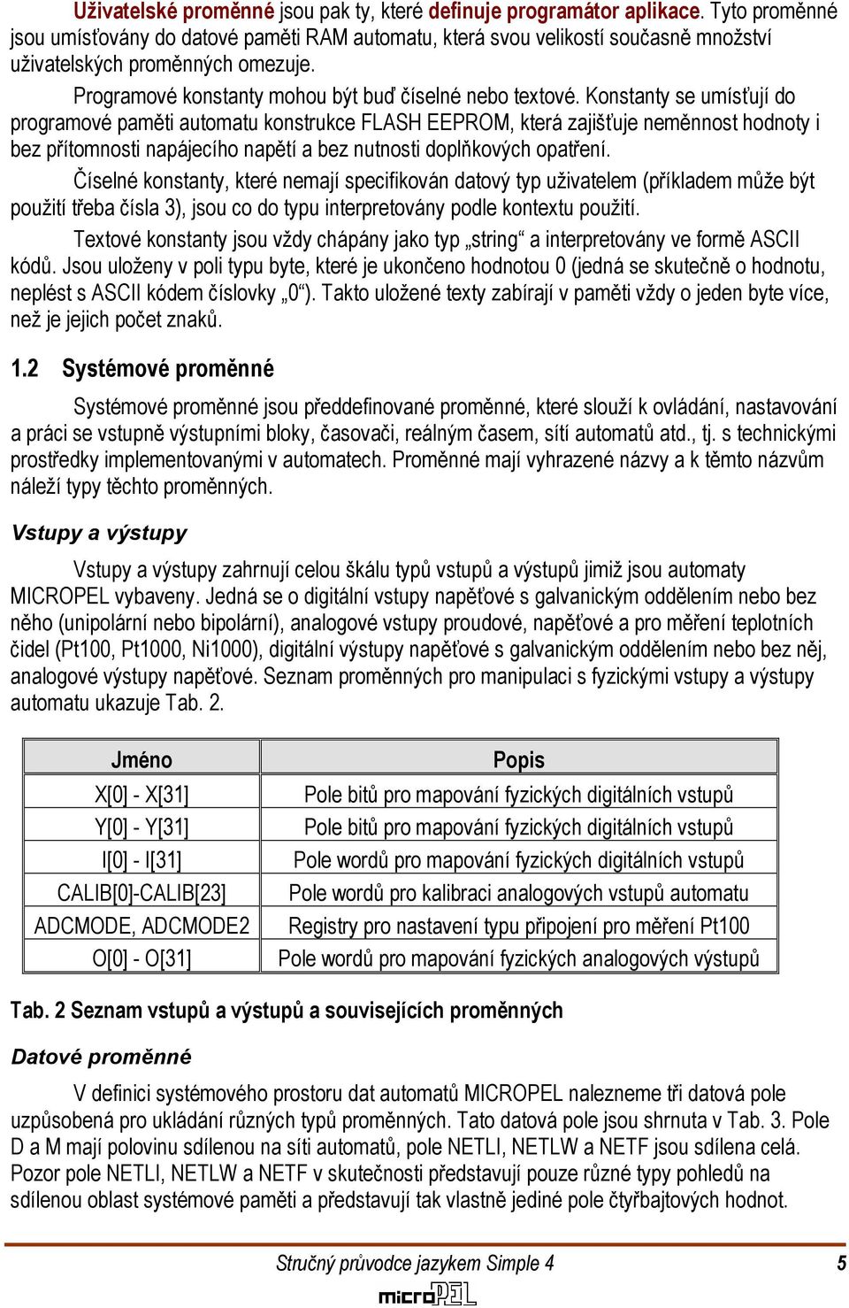 napájecího napětí a bez nutnosti doplňkových opatření Číselné konstanty, které nemají specifikován datový typ uživatelem (příkladem může být použití třeba čísla 3), jsou co do typu interpretovány