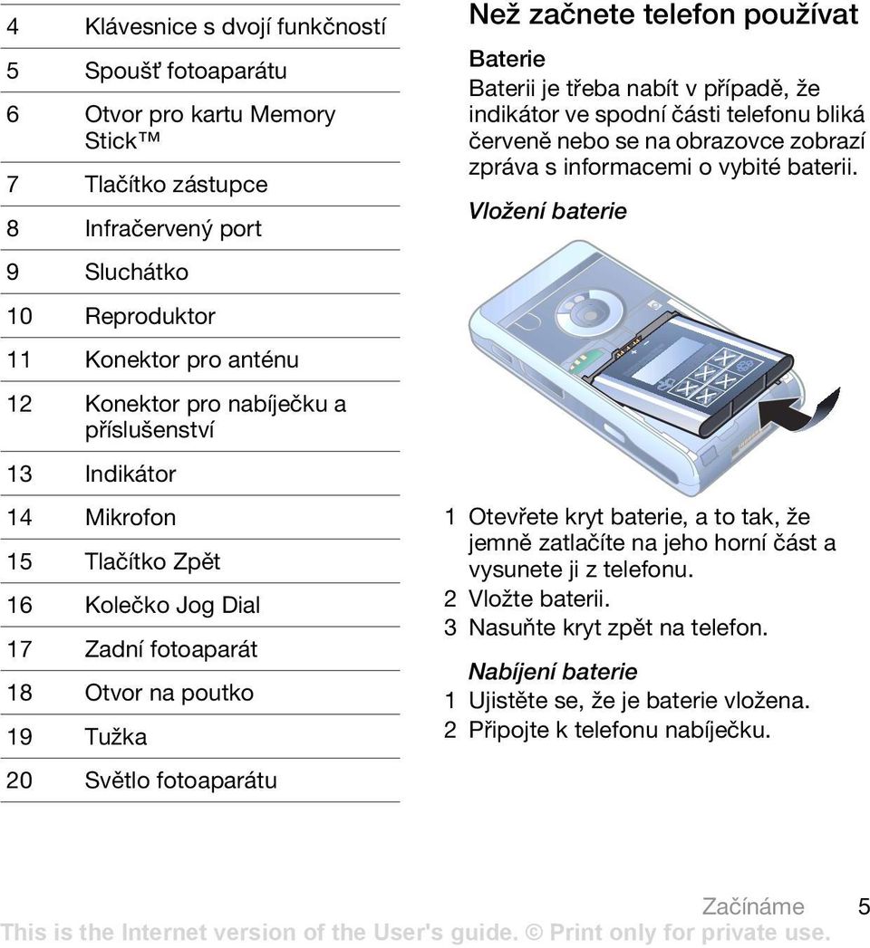 třeba nabít v případě, že indikátor ve spodní části telefonu bliká červeně nebo se na obrazovce zobrazí zpráva s informacemi o vybité baterii.