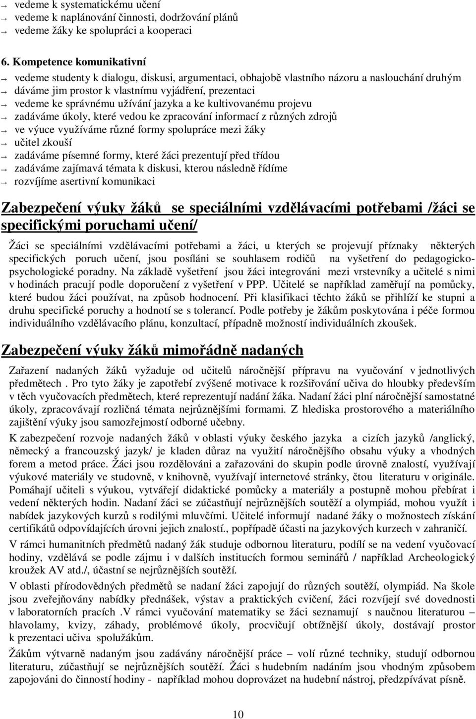 jazyka a ke kultivovanému projevu zadáváme úkoly, které vedou ke zpracování informací z rzných zdroj ve výuce využíváme rzné formy spolupráce mezi žáky uitel zkouší zadáváme písemné formy, které žáci