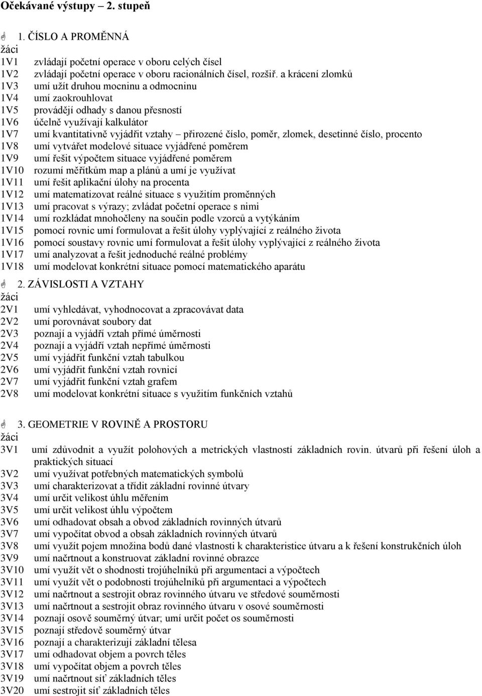 číslo, poměr, zlomek, desetinné číslo, procento 1V8 umí vytvářet modelové situace vyjádřené poměrem 1V9 umí řešit výpočtem situace vyjádřené poměrem 1V10 rozumí měřítkům map a plánů a umí je využívat