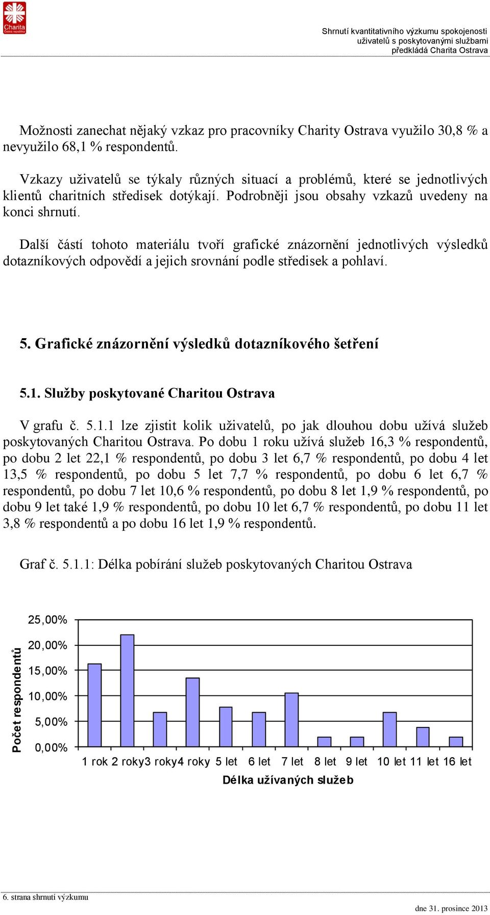 Další částí tohoto materiálu tvoří grafické znázornění jednotlivých výsledků dotazníkových odpovědí a jejich srovnání podle středisek a pohlaví. 5.