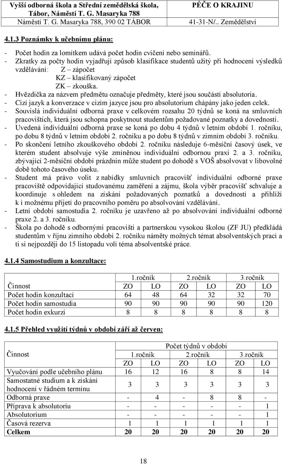 - Hvězdička za názvem předmětu označuje předměty, které jsou součástí absolutoria. - Cizí jazyk a konverzace v cizím jazyce jsou pro absolutorium chápány jako jeden celek.