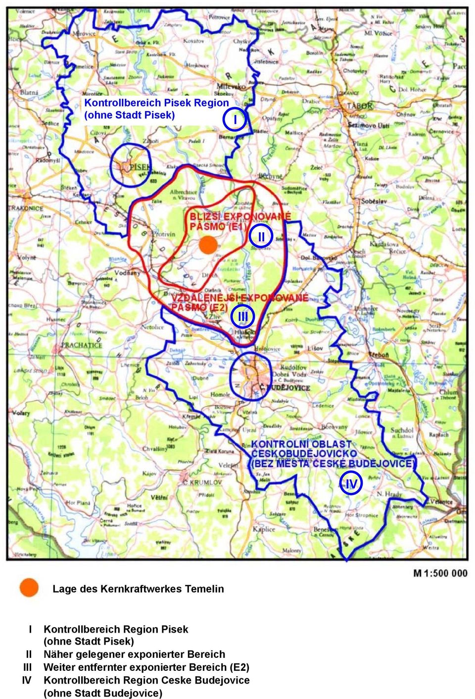 Stadt Pisek) Näher gelegener exponierter Bereich Weiter entfernter