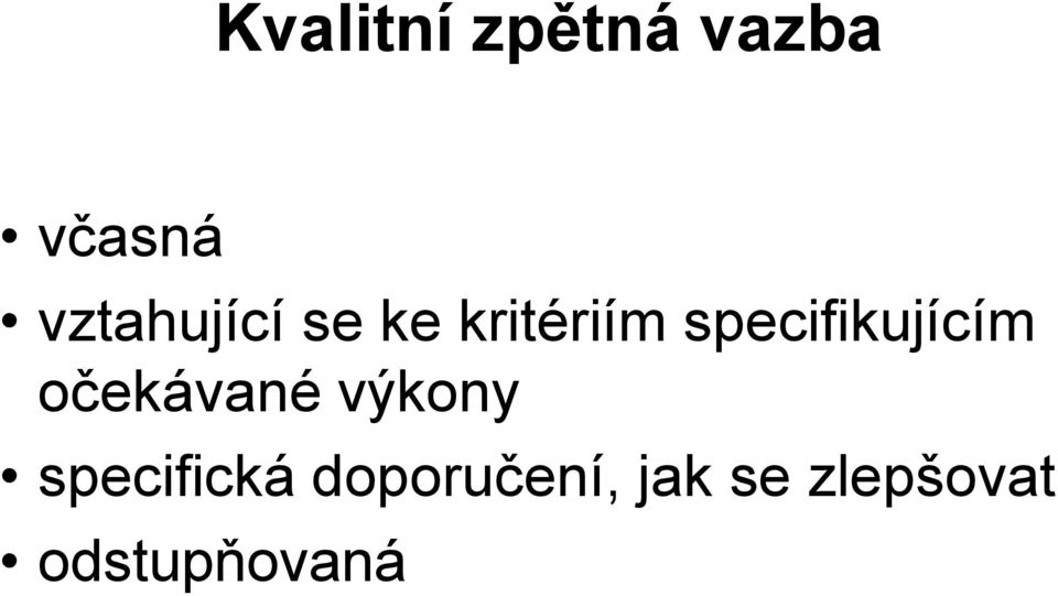 specifikujícím očekávané výkony