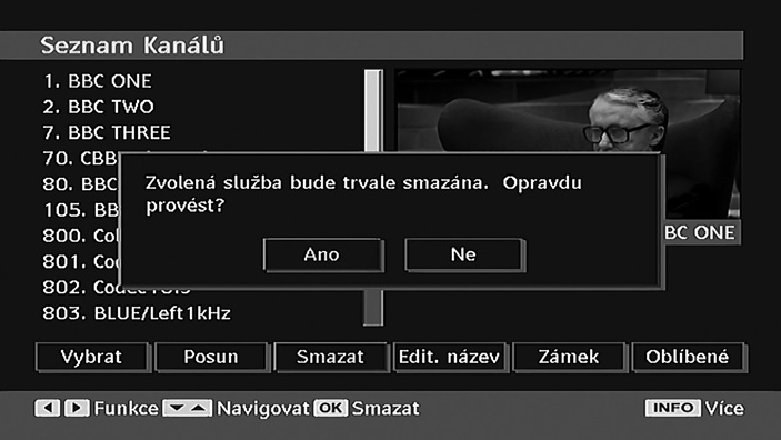 IDTV Menu Systém Stiskněte tlačítko M ENU. Zobrazí se hlavní menu.