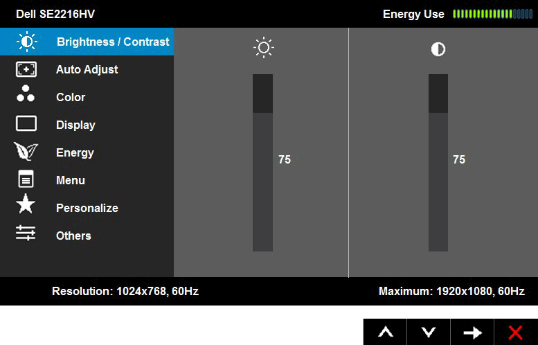 POZNÁMKA: Funkce Auto Adjust (Automatické nastavení) je k dispozici pouze při použití analogového konektoru (VGA). 2.