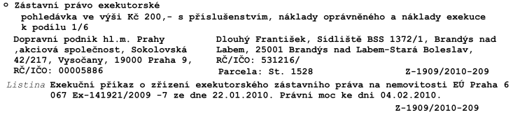 S nemovitostmi je spojeno toto předkupní právo: Ke dni vydání této dražební vyhlášky nebylo zjištěno předkupní právo spojené s prodávanými nemovitostmi. VIII.