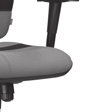 Židle otočná, mechanika Top Synchro Plus s nastavením hloubky sezení, zadní kryt plast černý s okénkem v chromu 2298 S záda střední, kříž černý, držák zad chrom, sedák pěna tvarovaná 26 6 300 30 6