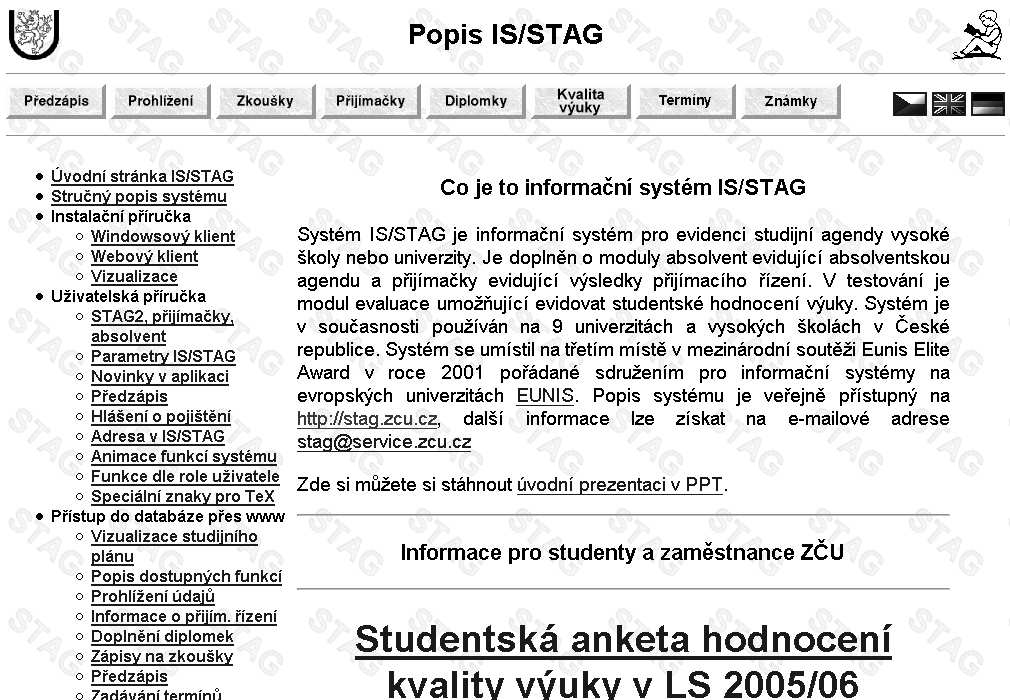 KAPITOLA 7. POČÍTAČE A STUDIUM IS/STAG 59 Obrázek 7.