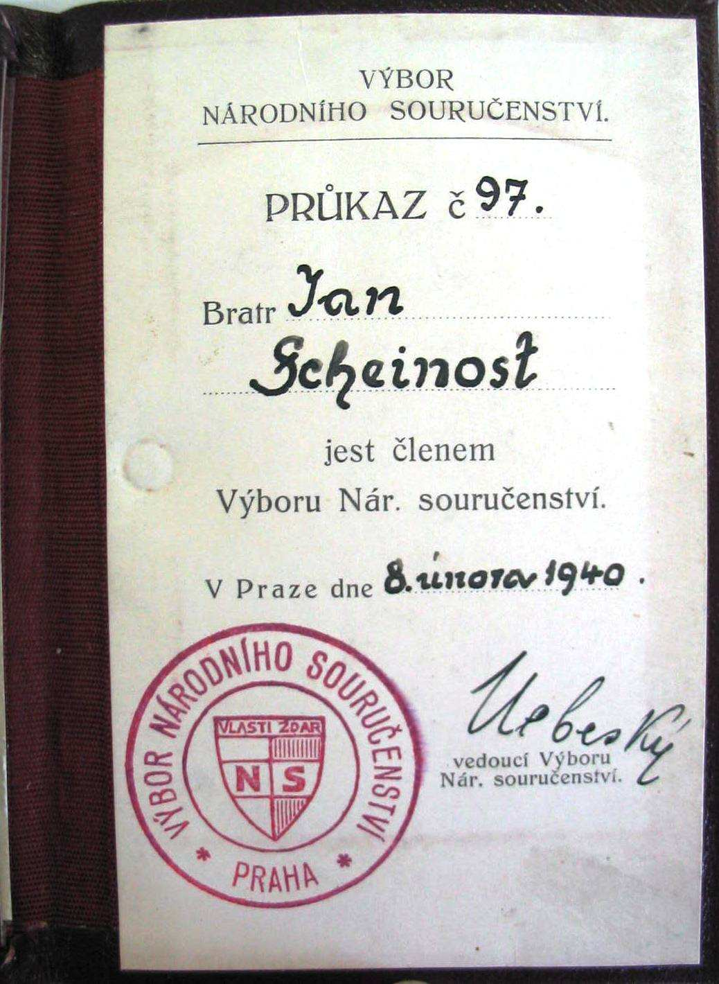 Obr. 35: Obžaloba Scheinostovi vyčítala i členství v Českém svazu pro spolupráci s Němci. Obr.