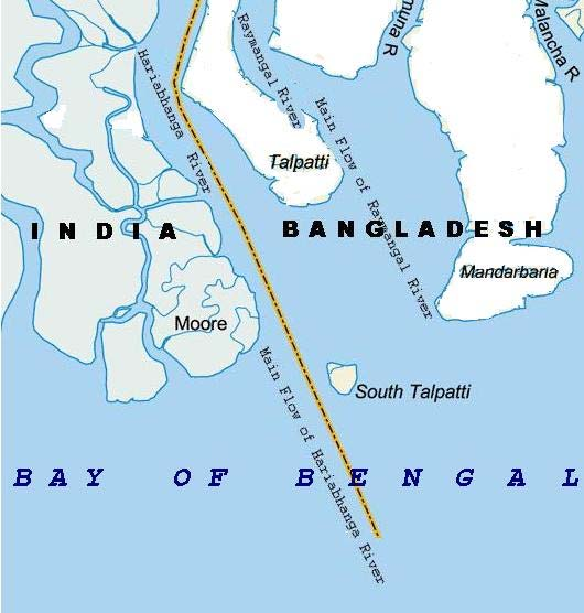 Problém South Talpatti Island Ostrov se vytvořil v roce 1970 po cyklónu Bhola Je blíž