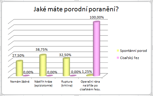 UTB ve Zlíně, Fakulta humanitních studií 49 Otázka číslo 11: Jaké máte porodní poranění?