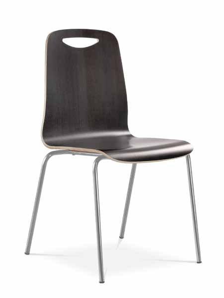 The Smile chair comes with two types of chrome-coated steel frames.