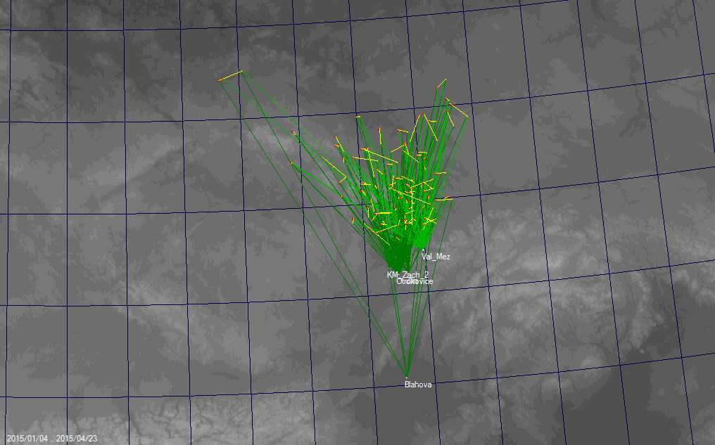 - přehled Atmosférické dráhy meteorů 2015 Zprovoznění spektrografu: 25.7.2014 