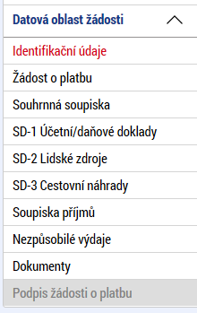 ŽÁDOST O PLATBU S VYÚČTOVÁNÍM (ŽoP) je součástí zprávy o realizaci