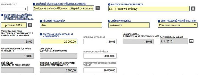 ŽoP SD2-2 založení nového záznamu