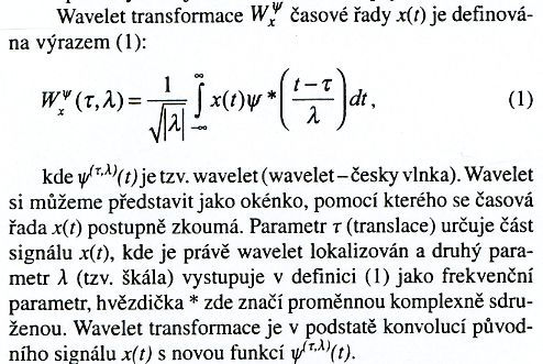 3.8 Wavelet analýza - časově-frekvenční