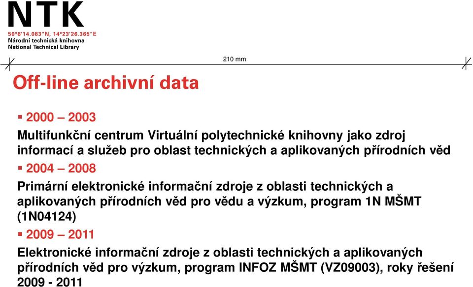 technických a aplikovaných přírodních věd pro vědu a výzkum, program 1N MŠMT (1N04124) 2009 2011 Elektronické