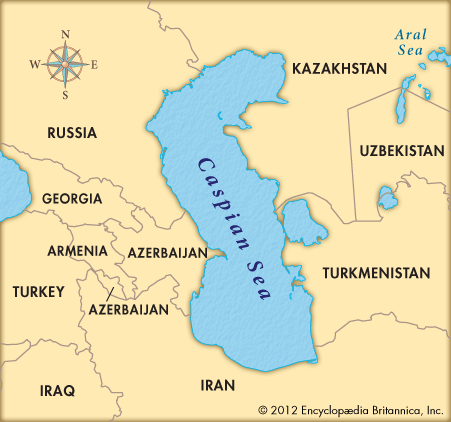 Gradient salinity ( ) v Kaspickém moři během léta.