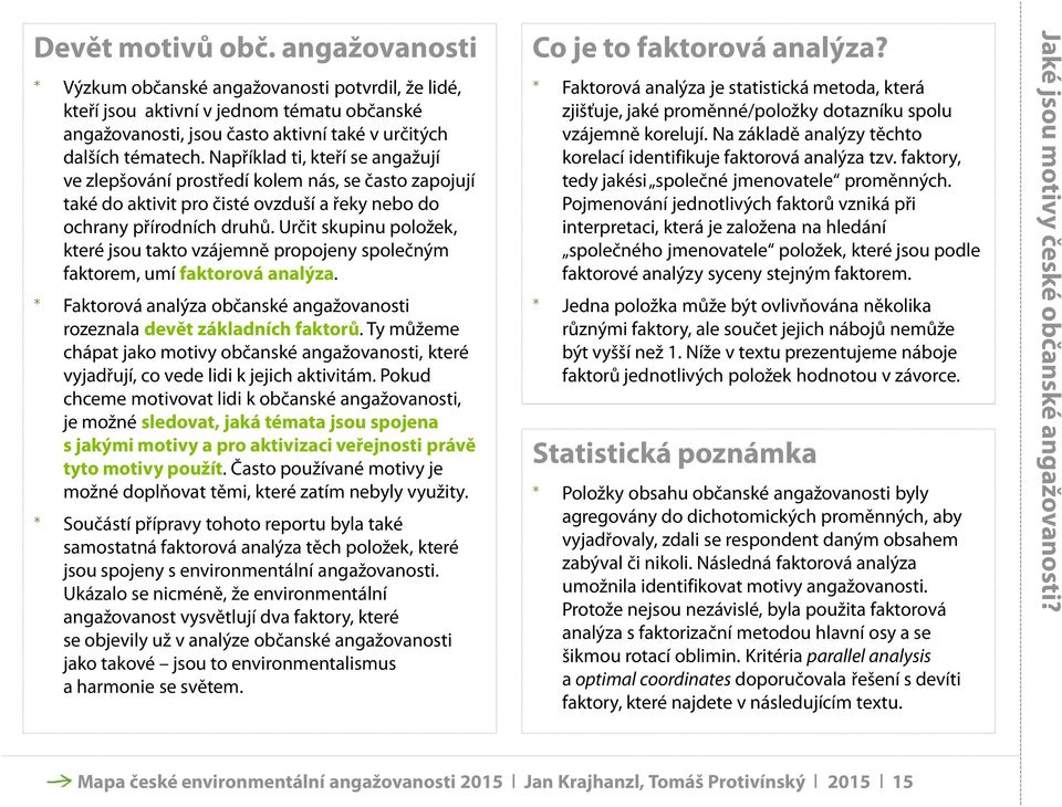 Určit skupinu položek, které jsou takto vzájemně propojeny společným faktorem, umí faktorová analýza.