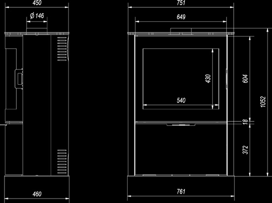 KOZA AB/S/2 kw 10 150 ~80% CO 0,09% o C 280 kg 142 500 <kw< 6-12 Kotlová ocel, obložení spalovací komory - Acumotte Acier, revêtement en Acumotte de la chambre de combustion Ειδικός χάλυβας,