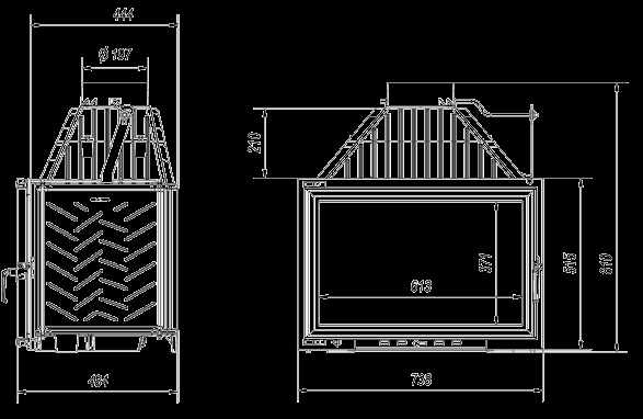 OLIWIA/PF 1000 cm 2 800 cm 2 kw 18 200 ~79% CO 0,15% o C 383 kg 162 500 <kw< 9-23 Litinové vložky / Foyers à bois en fonte / Εστίες από μαντέμι / Contributi con ghisa šedá litina třídy 200 Fonte